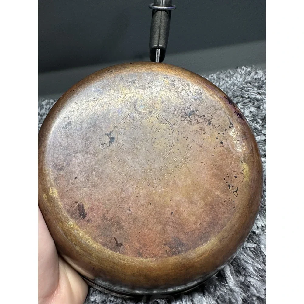 Revere Ware Skillet Pan Lot of 2 Stainless Steel Copper Clad 7